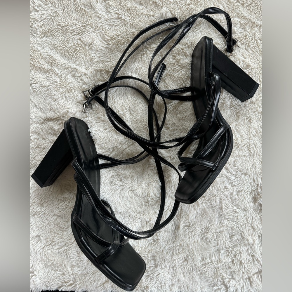 Black Lace Up Heels